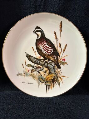 Clark Bronson Limited Edition Collector’s Plate - Quail on a Branch